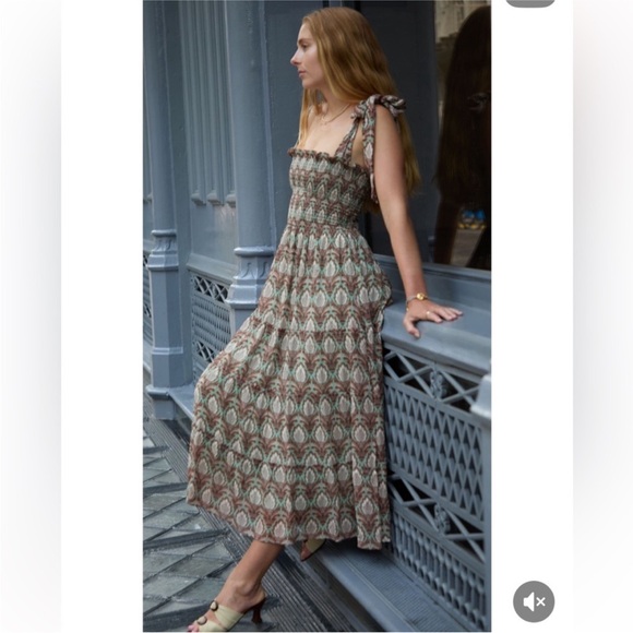 NEW Hill House Ribbon Ellie Nap dress. Pinecone Sage. M. NWT. - Picture 2 of 9